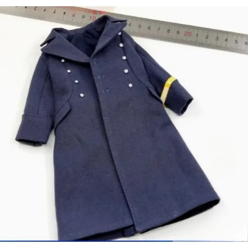 1/6 Scale Action Figure D80147 German Airforce Blue Windbreaker Long Coat Model for 12'' Male Soldier Scene Accessory Doll