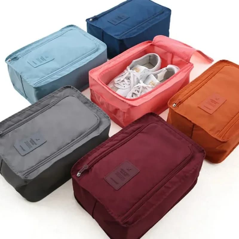 Multifunctional Portable Folding Waterproof Travel Shoes Storage Bag Pouch Organizer for Easy Carry And Storage Travel Handbag