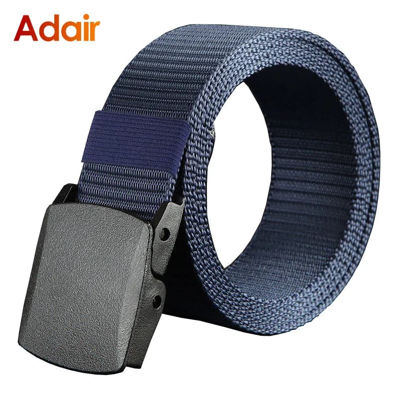 Mens Nylon Webbing Belts Canvas Casual Fabric Tactical Belt High Quality Accessories Jeans Waist Strap HB041