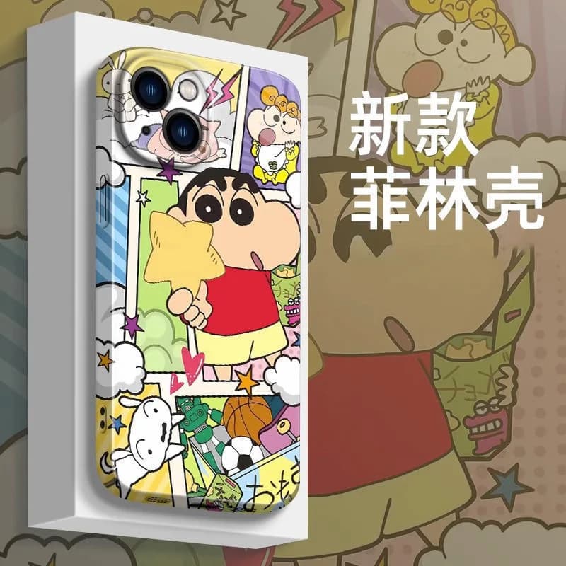 Anime Crayons Shinchans Phone Case for Xiaomi Redmi 9C 9T 10A K30 K40 Note 9 9S 10 11 12 Pro Max 4G 5G Glossy HD Hard PC Cover