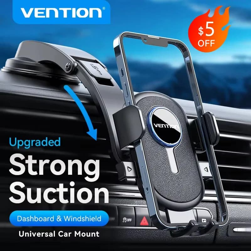 Vention Car Phone Holder Stand Sucker Windshield Mount Mobile Cell Phone Holder Clamp Support For IPhone Samsung Xiaomi Huawei