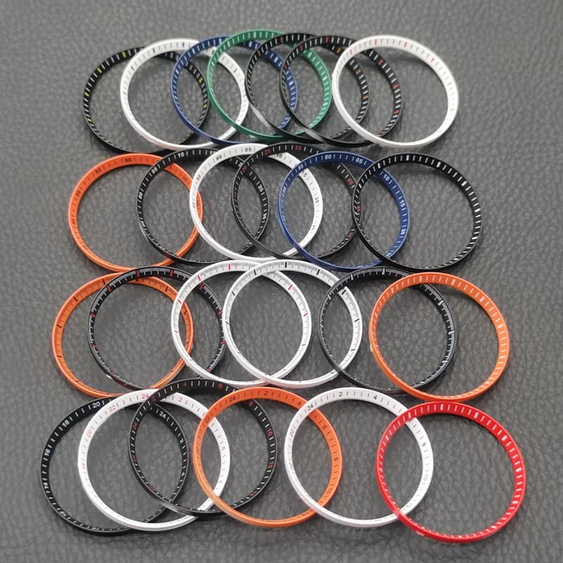 30.5mm SKX007 Replace Chapter Ring Fits Seiko SKX009 SRPD Watch Cases Plasticsr Inner Ring NH35 NH36 Watch Case Refit Parts