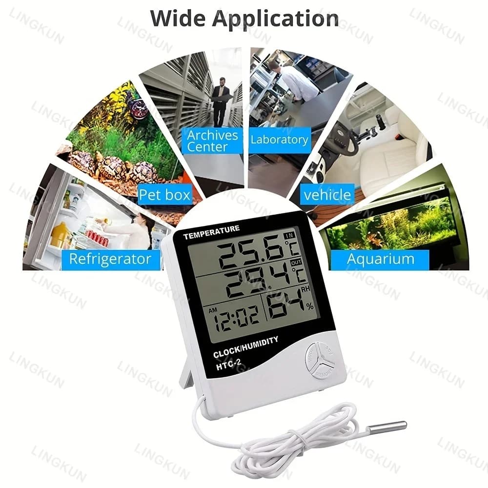 Indoor LCD Digital Thermometer And Hygrometer Electronic Temperature & Humidity Meter Sensor Gauge Weather Station for Home
