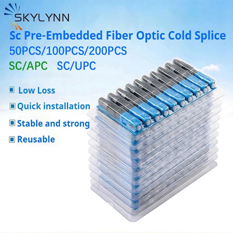 SC Quick Field Assembly FTTH Embedded Fiber Optic Quick Connector SC APC SM Fiber SC UPC Cold Connector High Quality