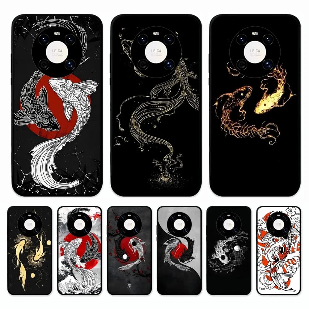 New Luxury Brocaded C-Carp Phone Case For Huawei Mate 10 20 30 40 50 lite pro Nova 3 3i 5 6 SE 7 pro 7SE