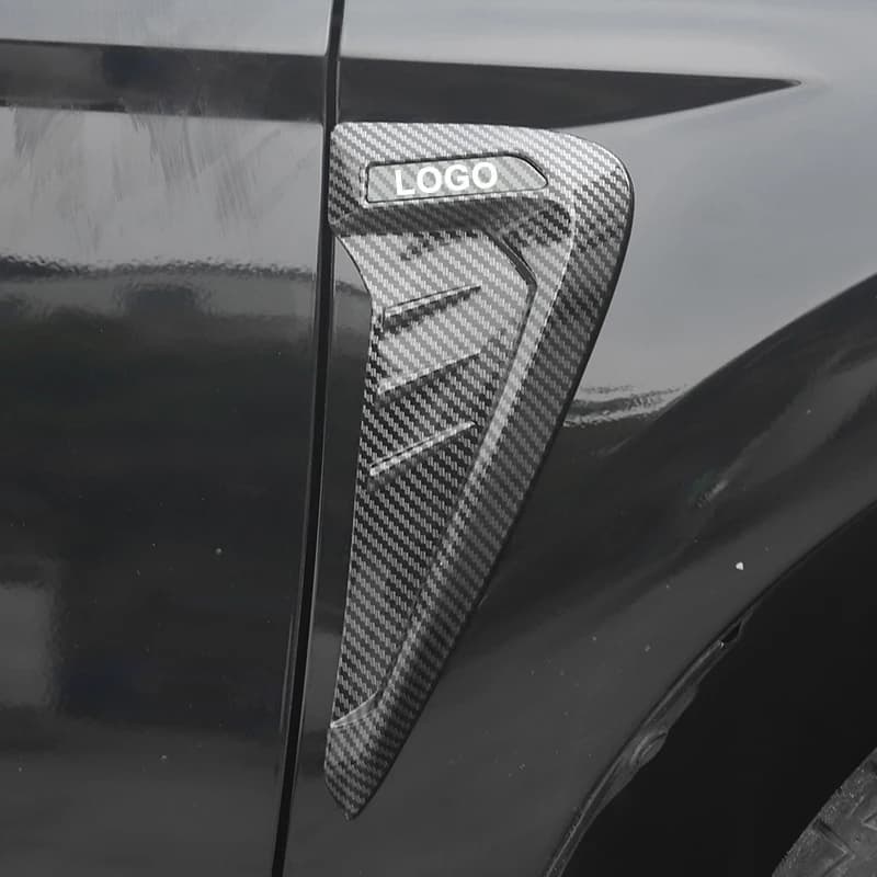 2PCS Car Retrofit Shark Air Outlet Cover Trim Fender Decorative Stickers For Honda Civic 10TH Gen HRV Fit Jazz Type R Accord CRV