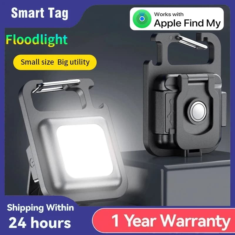 AIYATO Multifunction Locator Bluetooth Tracker Rechargeable floodlight Keys Finder USB flash drive Work With Apple Find My App