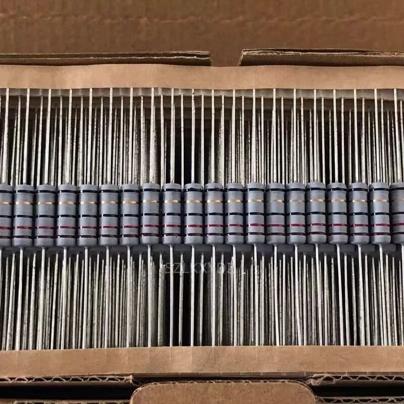 50PCS/LOT Wire-wound Fuse Resistance 5% 2W 0.1R/0.5R/1R/2.2R/3.3R/4.7R/10R/20R/30R/47R/100R