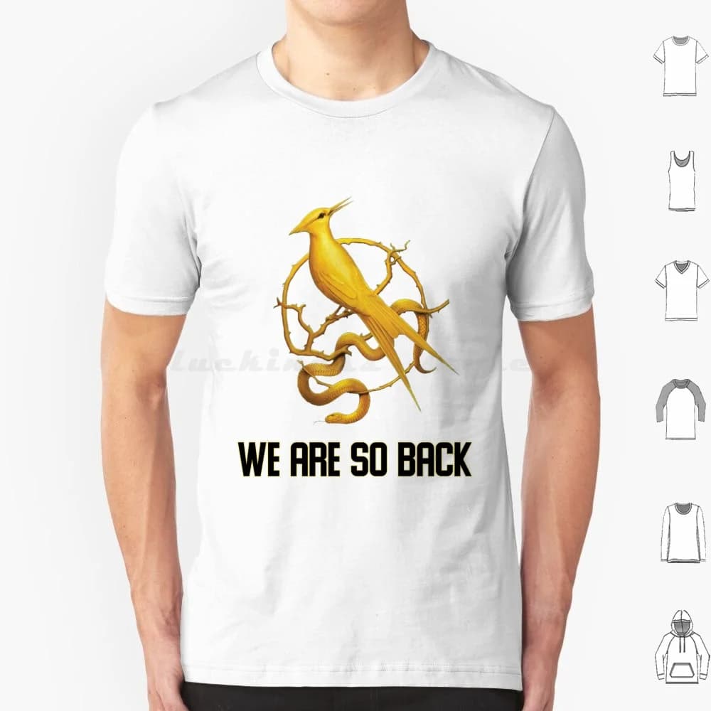 Ballad Of Songbirds And Snakes Book Premiere We Are So Back Black Text T Shirt Big Size 100% Cotton The Hunger Games Suzanne