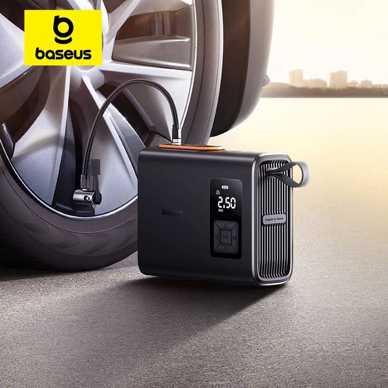 Baseus Dual Cylinder Wireless Air Pump 250W Electric Car Air Compressor Tire Inflator Pump Portable Motorcycle Pump
