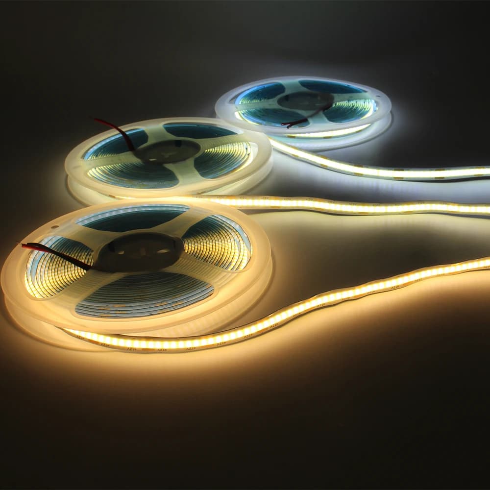 DC 12V 24V COB LED Strip Lights 8mm PCB 320LEDs/m Flex Tape Ribbon Room Decor 3000K 4000K 6000K 5M 10M Linear Dimmable Lamp