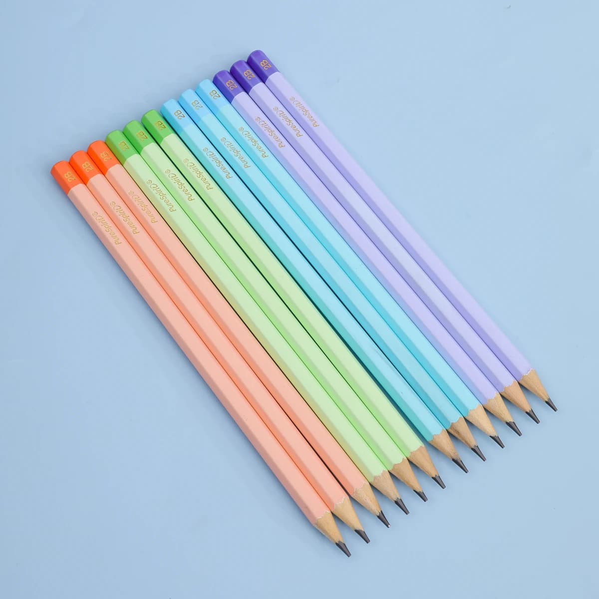 12pcs Graphite Professional Macaron 2B Drawing Pencils Sketch Pencil Black Lead Pencils for Sketching Writing