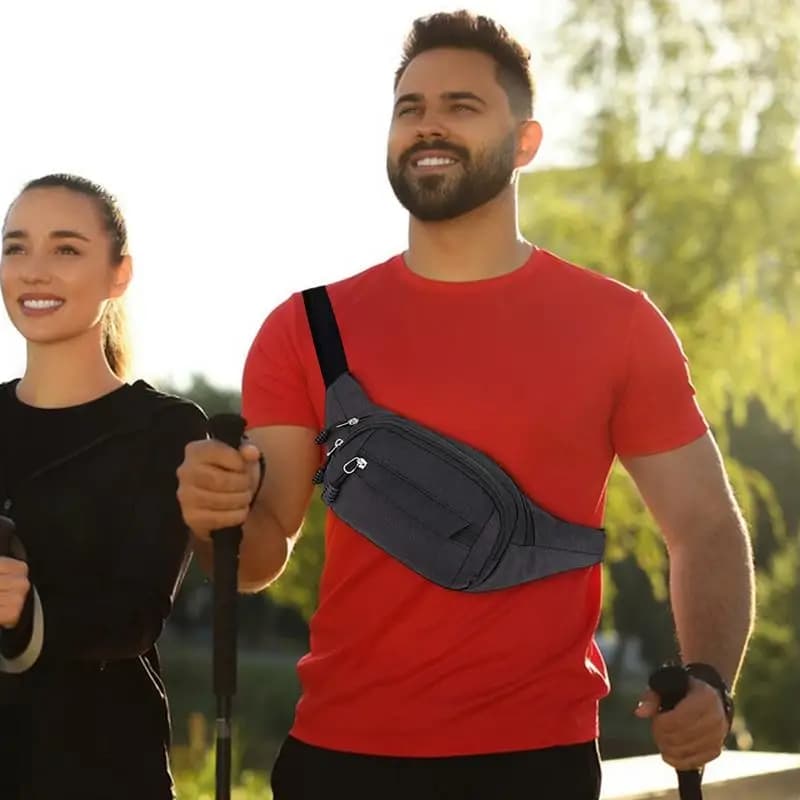 Belt Bag Fanny Bum Bag For Hiking Large Capacity Waist Pack Phone Holder For Hiking Running Dog Walking
