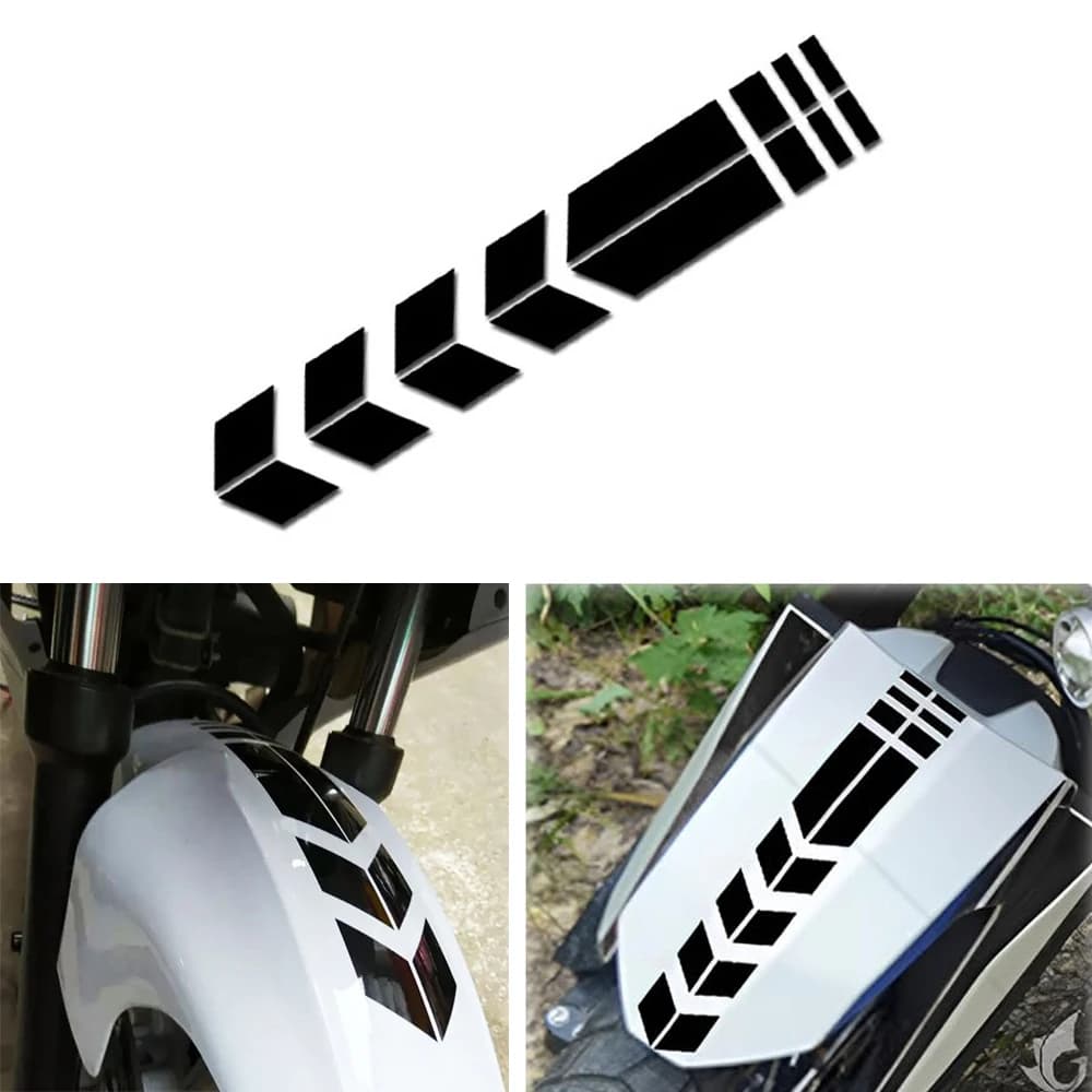 Motorcycle Arrow Stripe Stickers Fender Paste Universal Waterproof Oilproof Reflective Motorbike Tape Decal Moto Accessories