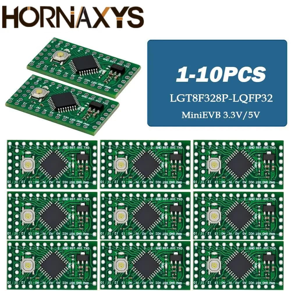 1-10pcs LGT8F328P LQFP32 MiniEVB 3.3V / 5V Replaces Pro Mini ATMEGA328P Fully Compatible For Arduino USE HT42B534-1 Driver