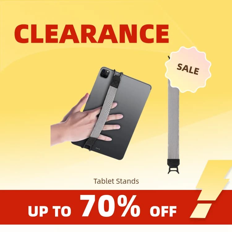 Clearance_Tablet Stand Holder for iPad 9.7 10.5 inch Generic Hand Strap Leather Handle Grip Security Hand-Strap for iPad/Xiaomi/