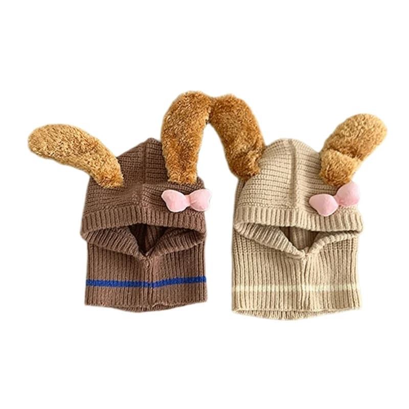 Lovely Cartoon Knitted Scarf Hat for Infants Baby Comfortable & Soft Bonnet Caps
