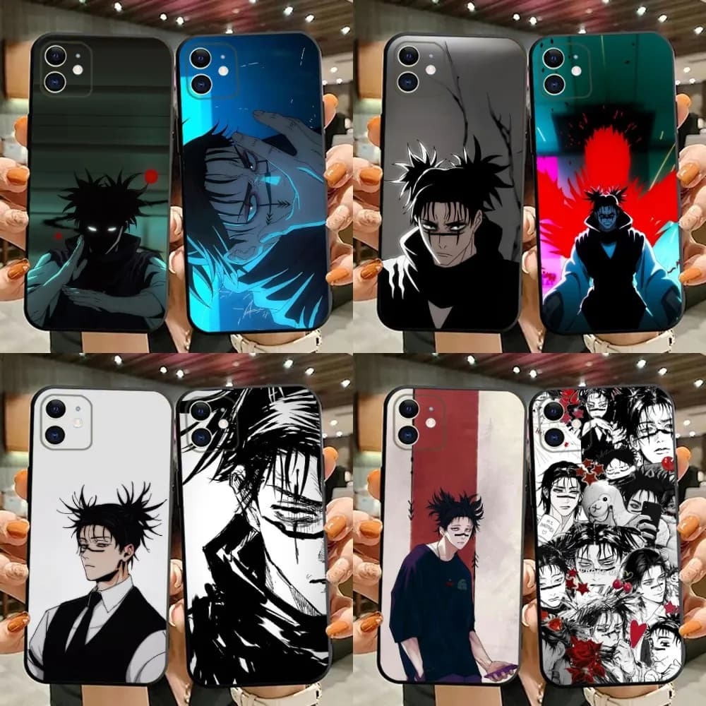 Anime Choso Phone Case For iPhone 15,14,13,12,11,Plus,Pro Max,XS,X,XR,SE,Mini,8,7 Soft Silicone Black Cover