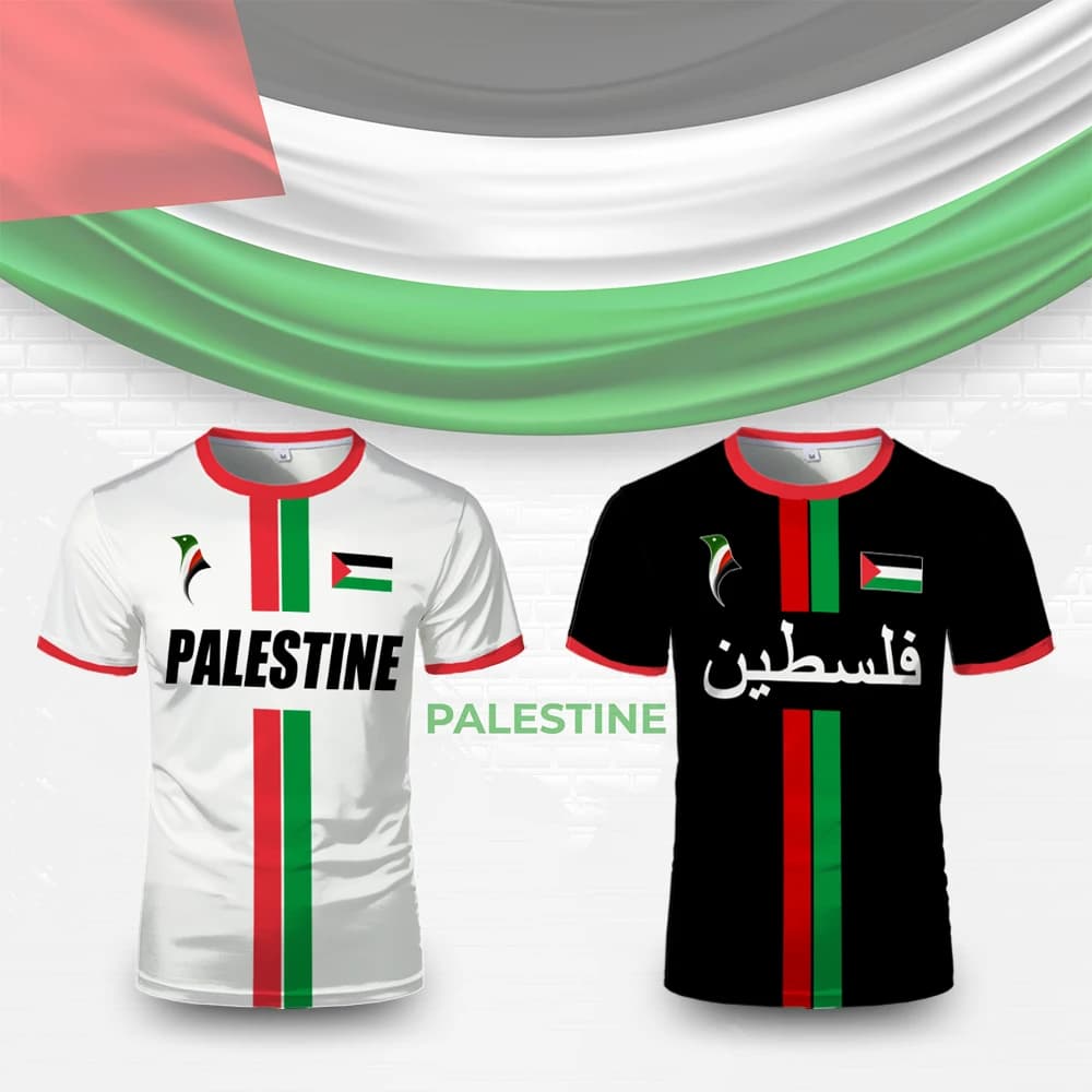 New Palestine Football T-shirts Summer Breathable Quick-drying Men's And Women Palestinian Jersey Gaza Kid's Tees Gifts Purchase