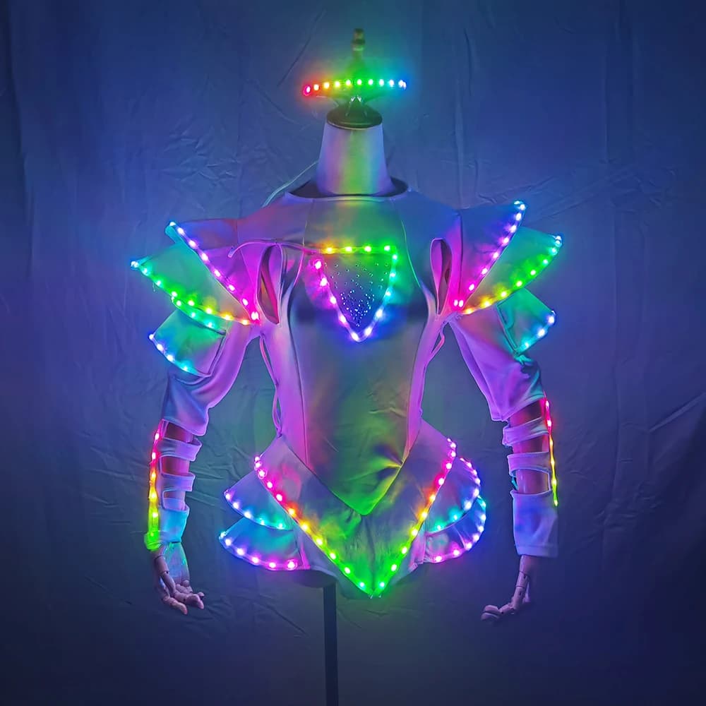 New Arrival Bride Light Up Luminous Clothes LED Costume Ballet Tutu Led Dresses For Dancing Skirts Wedding Party