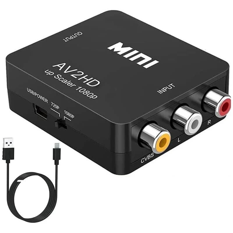 AV TO HDMI-compatible Adapter Converter 1080P Video Composite AV2HDMI-compatible RCA To HDTV CVSB L R Video Scaler Converter Box