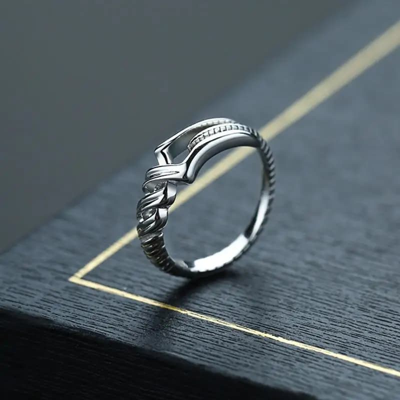 Rebuild Of Evangelion Spear Of Longinus Rings Unique Design Sword Rings Creative Silver Color Adjustable Rings Adults Toys Gifts