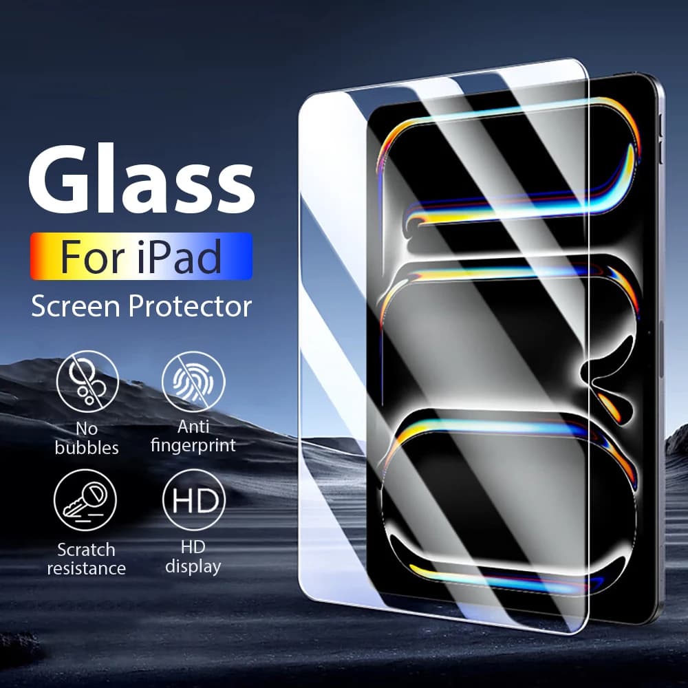 Tempered Glass For Ipad Pro 13 11 M4 A16 2025 12.9 10 9 10th 9th Generation Air 11 5 4 M3 M2 Mini 7 6 10.2 Screen Protector Film