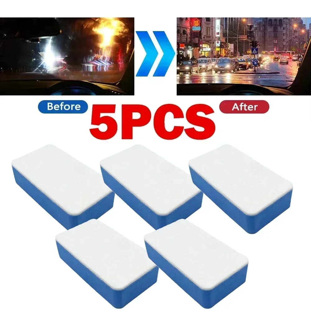 Éponge de nettoyage de Film d'huile de verre de voiture, éponges de polissage d'essuie-glace, brosse en feutre de laine de pare-