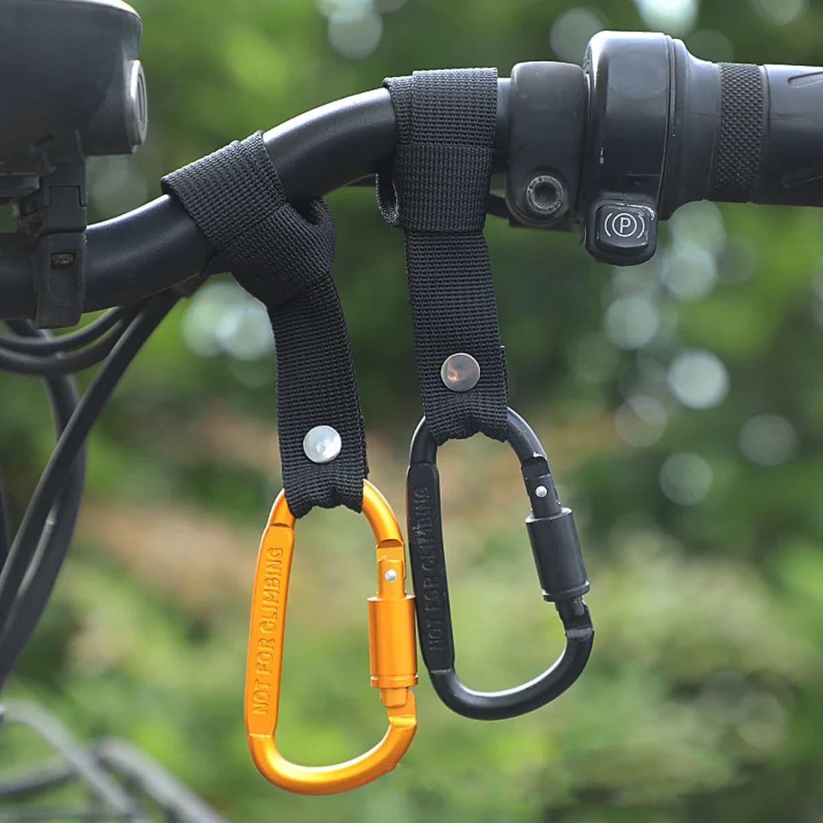 Motorcycle Electric Scooter Hook Front Hook Aluminum Alloy Handlebar Hook for Bicycle Handlebar Hook Clip No-Drill Hook Black