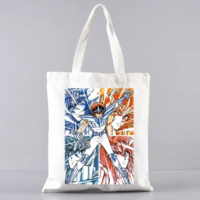Saint Seiya Anime Manga Phoenix Shopper Bags Shopping Bag Tote Bag Shoulder Bag Canvas Bags Large Capacity College Handbag