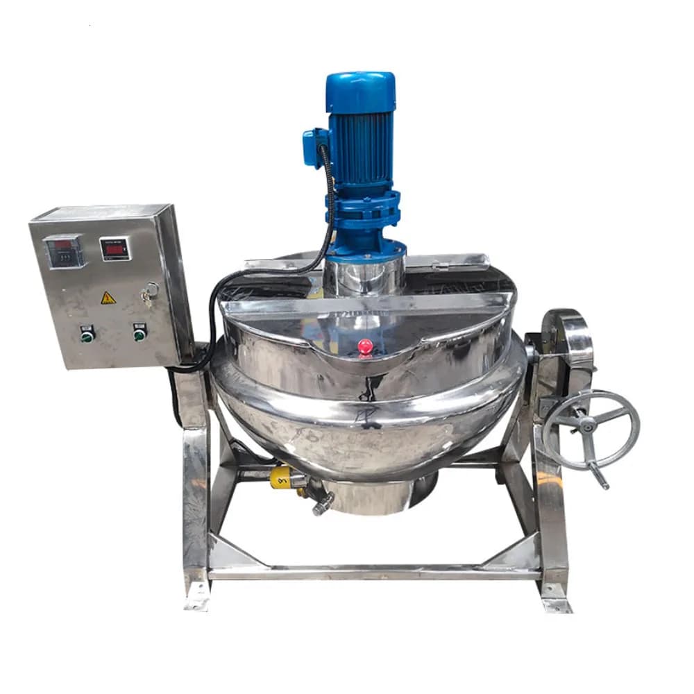 Industrial Tilting Jacketed Kettle Cook Meat Food Bean Chicken Sugar Cooking Kettle Cooking Jacketed Kettle