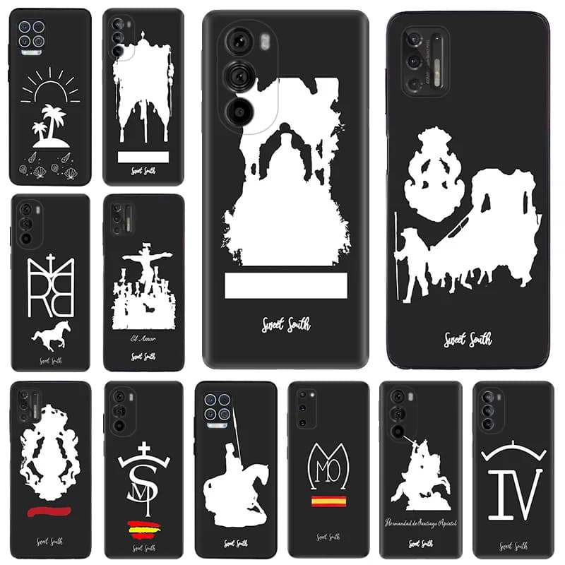 Phone Case For Moto G50 G51 G30 G31 G60 G71 G22 G32 G52 G72 G73 G53 G9 Horse Letters Knight Alphabet Black Soft Anti-Drop Cover