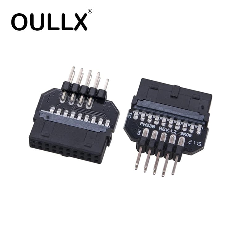 Motherboard USB 9Pin to 19Pin Interface Header Splitter Extension Cable Adapter 20Pin to 9Pin USB HUB USB 2.0 Connector for PC