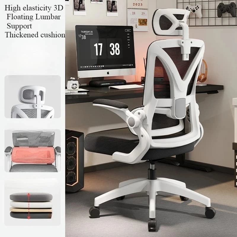 Ergonomic Gaming Chair 3D Lumbar Support Racing Swivel Adjustable Breathable Mesh High Density Sponge Seat Silla De Escritorio