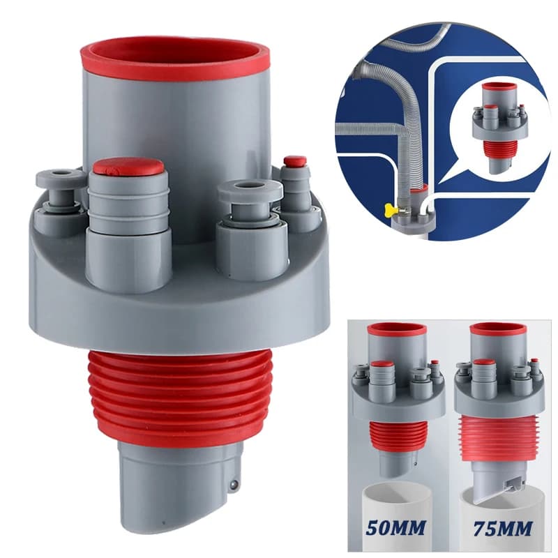 Kitchen Pipe Drainpipe Connector Five-in-One Dishwasher Sink Sewer Odor-Proof Insec Joint Water Purifier Front Filter Connector