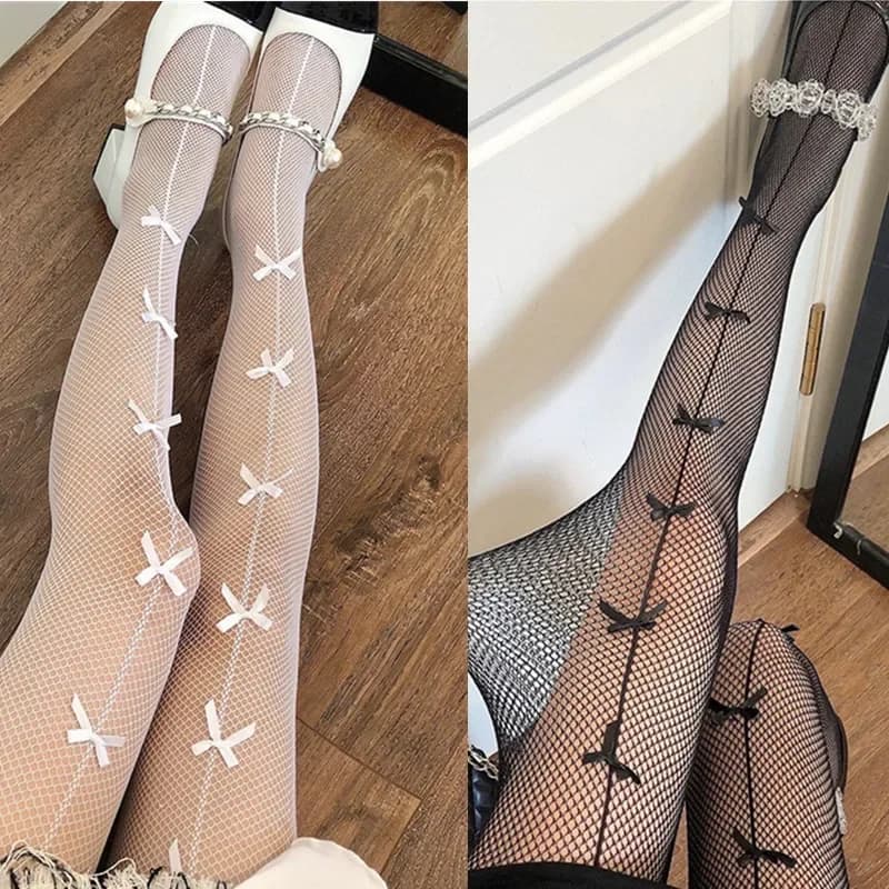 New White Black Hollow Out Transparent Slim Fishnet Pantyhoses Party Club Black Women Tights Sexy Mesh Stockings Pantyhose