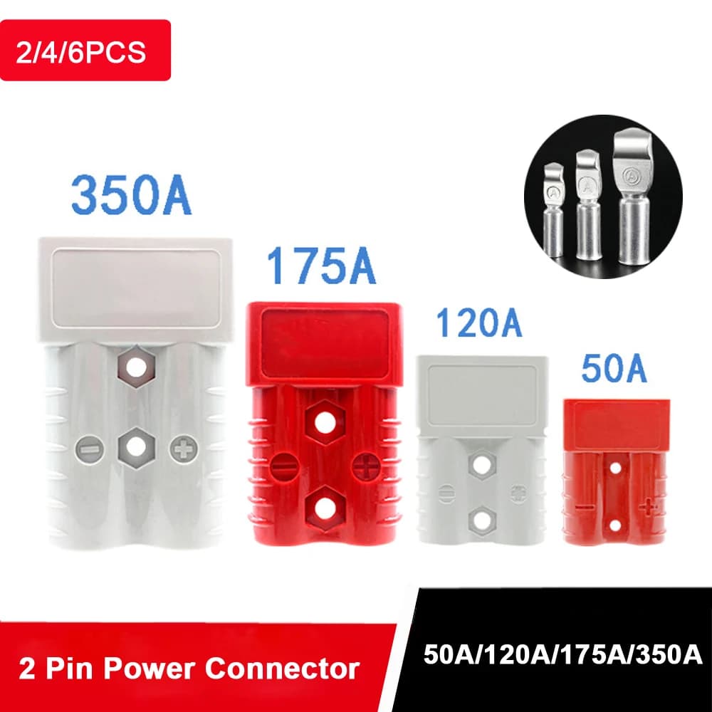 2/4/6PCS 50A 120A 175A 350A Battery Charging Connector 600V High Current Quick Power Plug for Electric Car Battery,Solar Cable