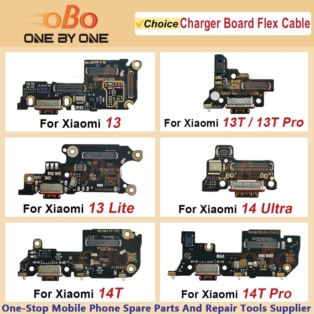 USB Charging Dock Board For Xiaomi 13 Lite 14 Ultra 13T 14T Pro 5G Charger Port Connector Flex Cable Repair Parts (1PC)