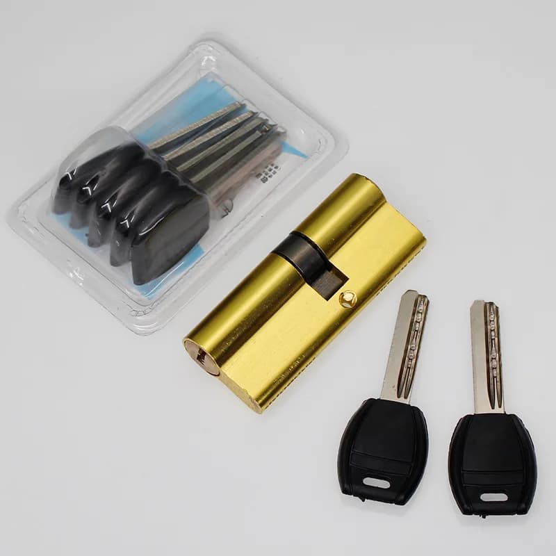 Handle Door Lock Cylinder Home Multi-size Lock Cylinder with Key Bedroom Bathroom Interior Door Lock Hardware Accessories