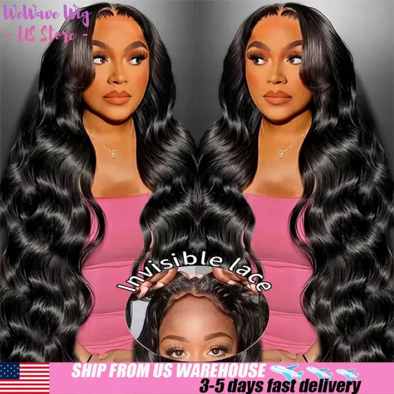 Glueless Wig Human Hair Wig Hd Lace Wigs Body Wave Frontal Wig Pre-Cut Lace Wear And Go 200% Density Flash Sale