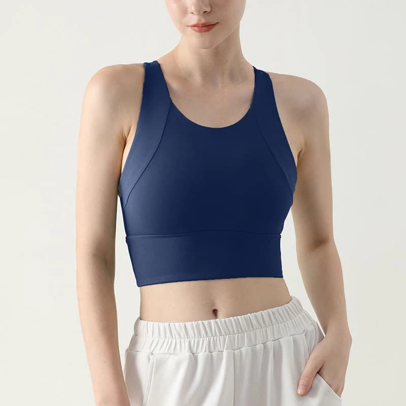 Women's Sports Bra Fitness Bra High Impact Sports Bra Shockproof Push-up Pad Sports Vest Breathable Yoga Underwear Running Vest