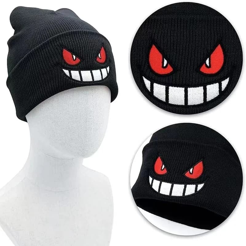 Anime Cap Unisex Daily Hat Adult Kids Cartoon Embroidered Knitted Hat Halloween Cosplay Prop Christmas Gift