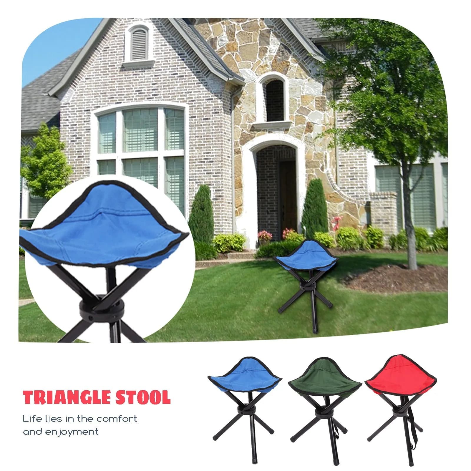 3 Leg Portable Outdoor Triangle-Chair Folding Stool Hiking Camping Fishing Seat Hot products popular choice Gifts For Friends