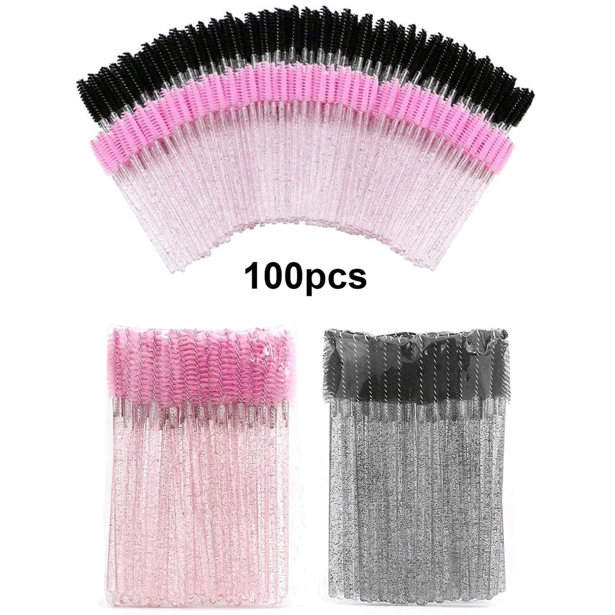100pcs For Eyelash Extension Makeup Disposable Eyelash Brushes Spoolies Micro Lash Mascara Wands Combs Wholesale