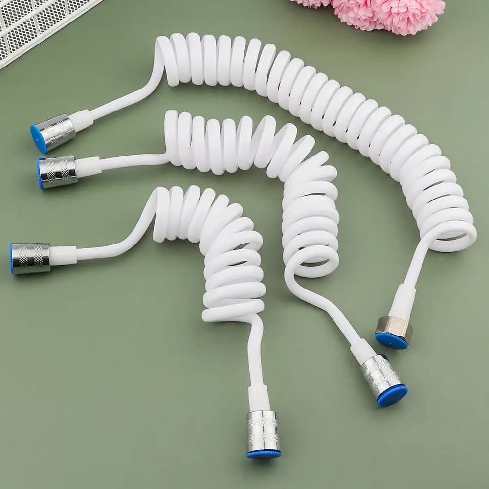 1.5/2/3meter Flexible Anti-wrap Telephone Line Style Bath Sprayer Connect Pipe Spring Shower Hose Toilet Bidet Water Plumbing