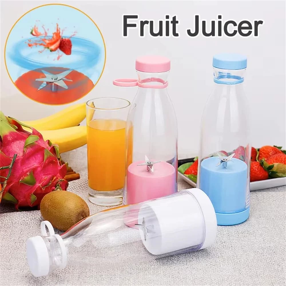 420ML Electric Juicer Mini Fruit Mixers 6 Blades Charging Juicer Cup Household Juicer Blender Smoothie Orange Lemon Blender