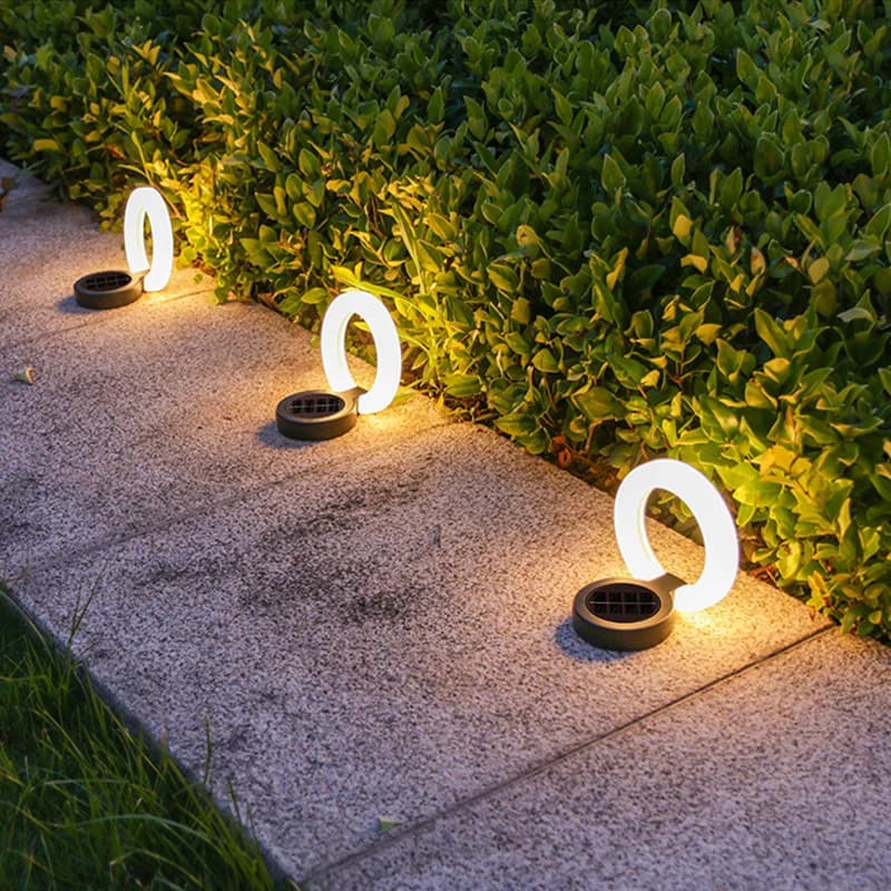 4Pack Solar Outdoor Lights,Waterproof LED Atmosphere Light,Warm white wall lamp,for Garden Fence Buried Lawn Porch Walkway Decor
