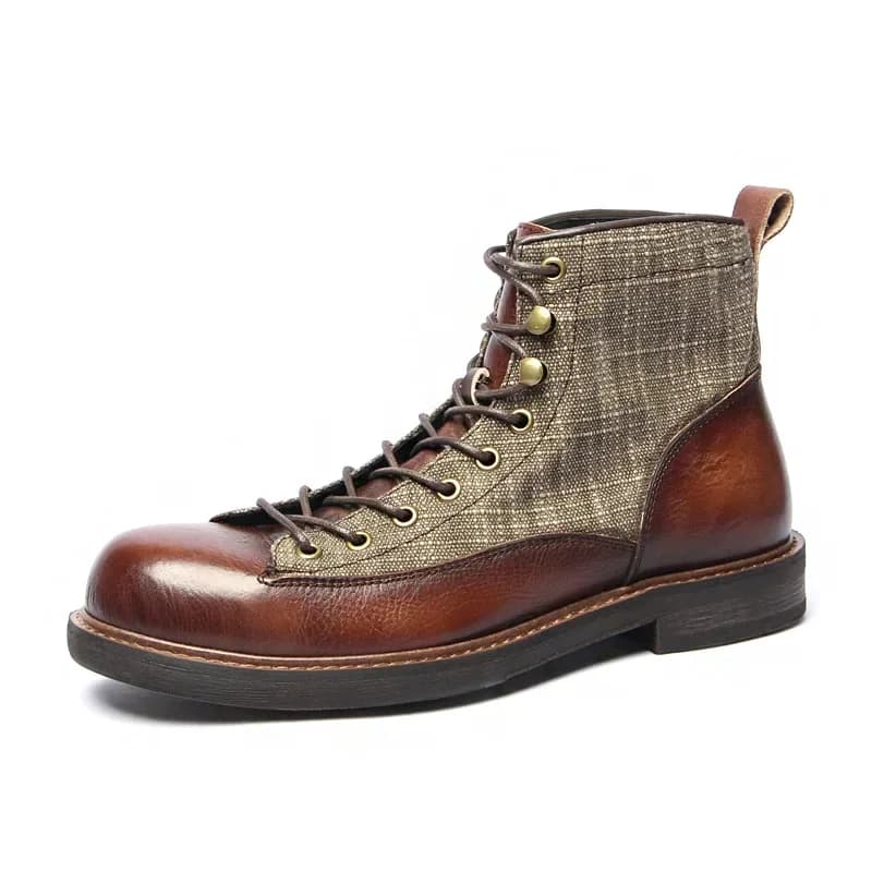 Luxury Brand Retro Men Boots Genuine Leather Chelsea Boots Breathable Men Tooling Casual Ankl Boots Botines Hombre