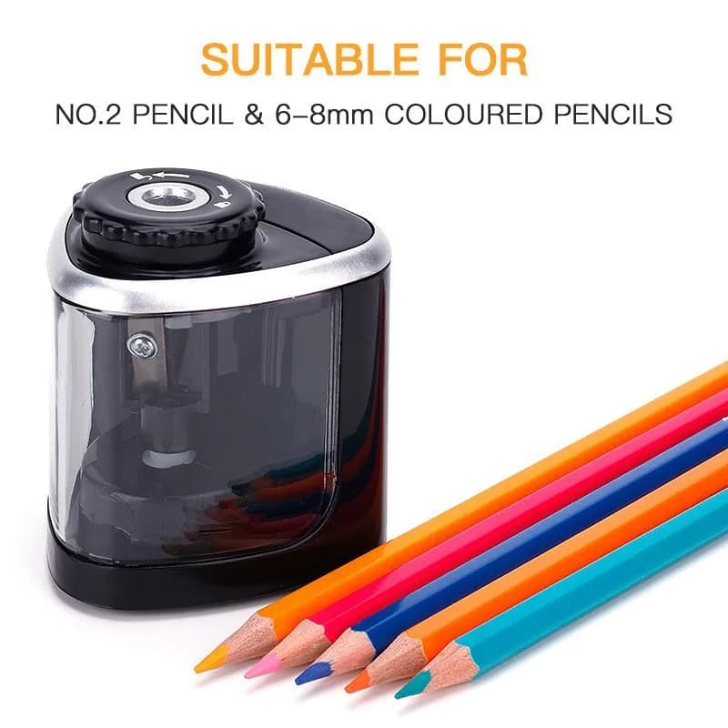 Portable Pencil Sharpener Electric Manual 2 in 1 Automatic Pencil Sharpener Kids Adults Auto Pencil Sharpener Stationery