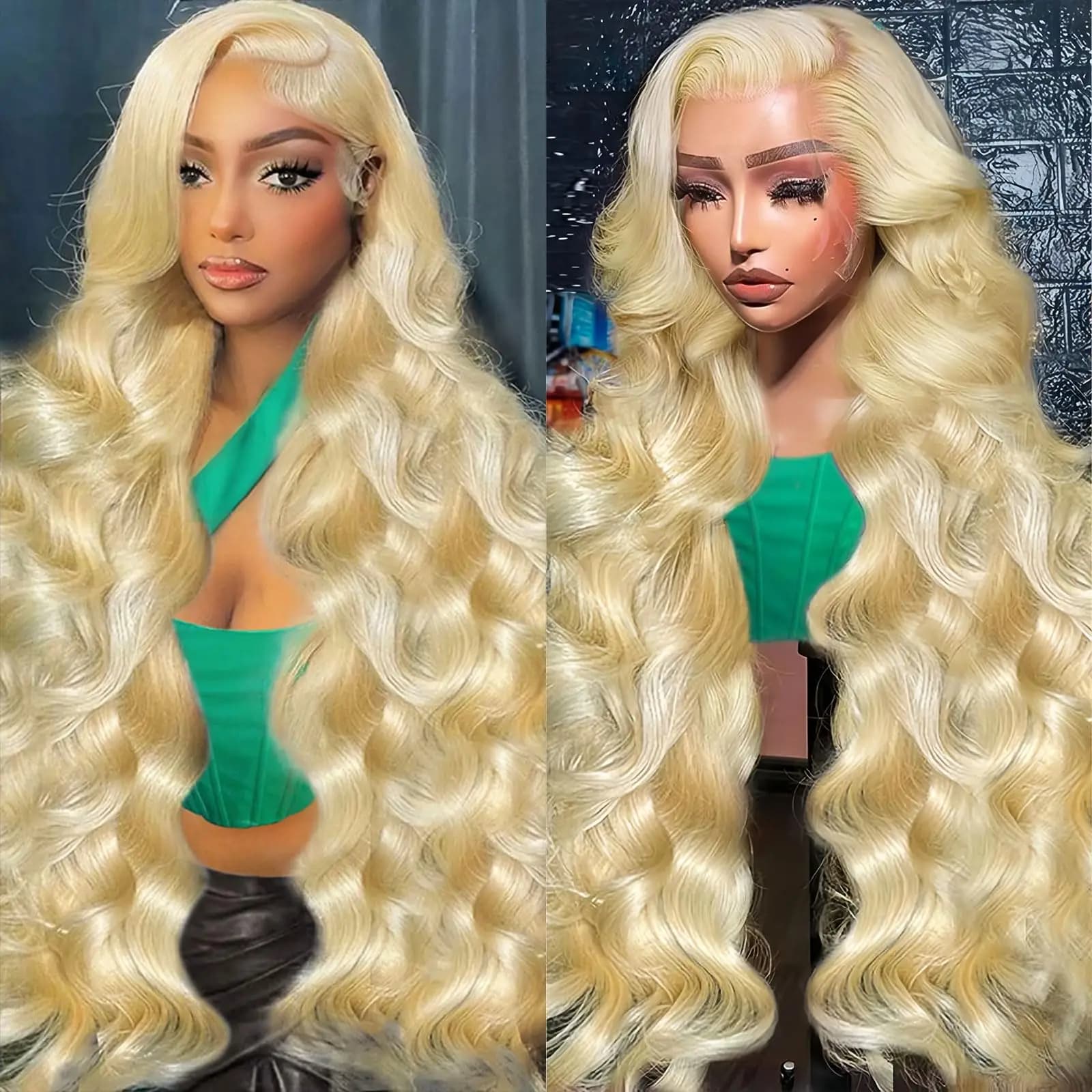 13x6 13x4 Lace Frontal Wigs 30 32 Inch HD Transparent Lace Front Wig Brazilian 613 Blonde Body Wave 100% Human Hair For Women
